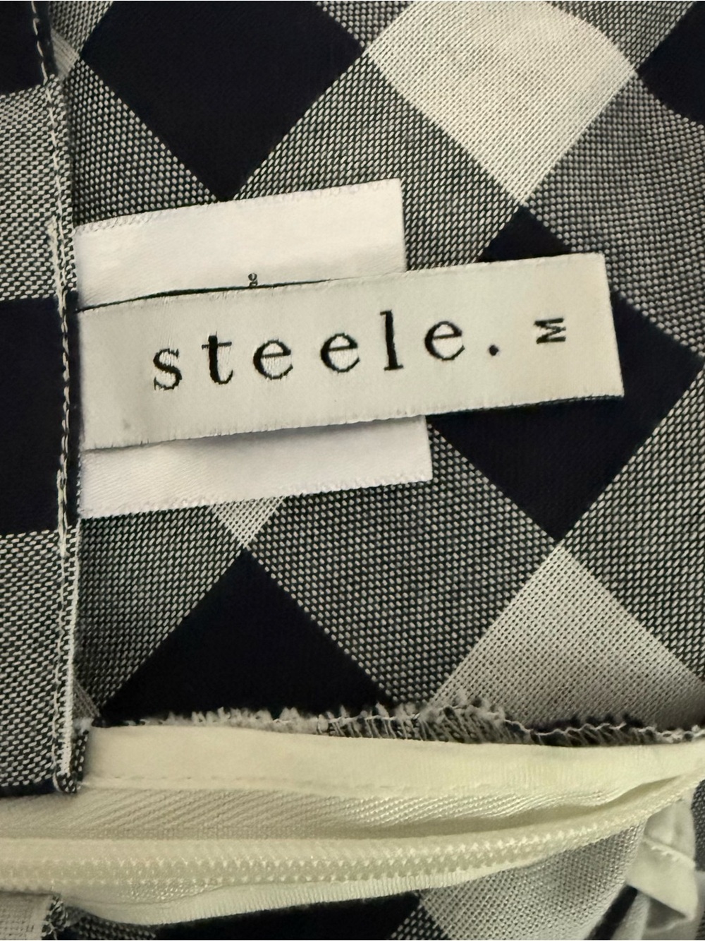 Steele For Anthropologie Brigette Gingham Blue & White Maxi Dress - Picture 5 of 8